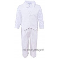 Taufanzug Langarm Festanzug Hochzeitsanzug Set aus Cord Weiß