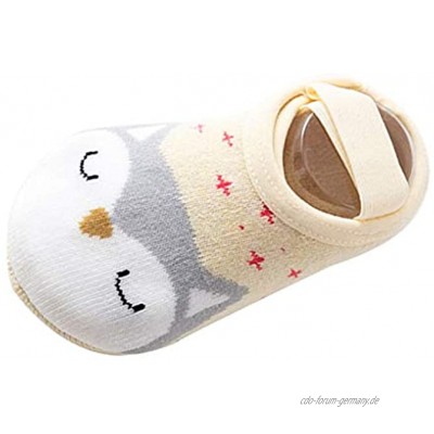 Yihaifu 1 Paar Baby Socken Cartoon Erwärmung Säuglingsboden Socken Erwärmung von Säuglingssocken Socken mit Anti-Slip-Mustern Typ 5 Beige S 0-1 Jahr