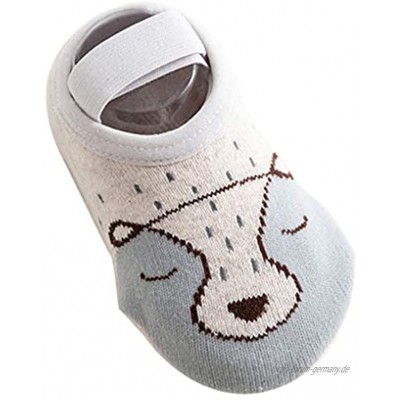 Yihaifu 1 Paar Baby Socken Cartoon Erwärmung Socken Erwärmung Säuglingsbodensocken mit Anti-Rutsch-Mustern Typ 3 Grau M 1-3 Jahre