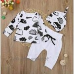 Yihaifu Baby Anzug Baumwolle Neugeborenen Outfit Baby Mädchen Jungen Kit Neugeborenen Outfit Baumwollkleidung Hat Kleinkind Kit 80cm