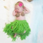 Yihaifu Baby Crochet Knitting Milk Baumwollrock Foto Yarn Hawaii Baströckchen Foto Outfits Kleidung Anzug für Geschenk