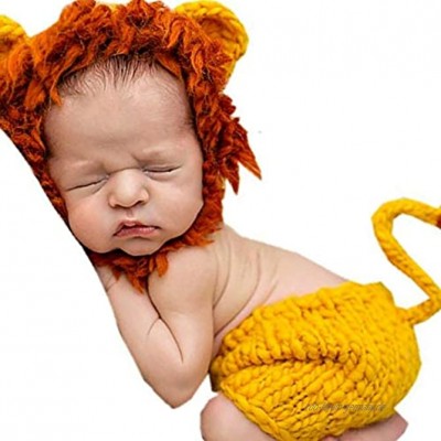 Yihaifu New Born Baby Handgemachte Tier-Art-Foto Prop Outfit Wolle Foto Kleidung aus Wolle Stricken häkeln Fotografie Kleid