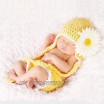 Yihaifu Schöne Sonnenblume Häkeln Wolle Strickmütze Kurze Hosen Newborn Häkeln Wolle Baby-Set Studio Foto Supplies