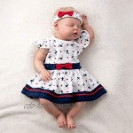 Baby Sweets 3er Babyset aus Kleid Pumphose Haarband Strickjacke & Baby-Mütze Newborn Babykleidung Mädchen Baby Kleid als Erstausstattung Taufkleid für Neugeborene & Kleinkinder 0-18 Monate