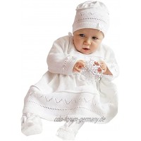 deine-Brautmode Babykleid Taufkleid Strickkleid Festkleid Mädchen Baby Taufe Kleid gestrickt