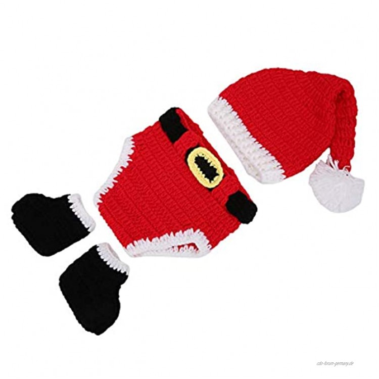 Handgefertigte Baby-Fotografie-Stütze aus weicher Baumwolle Weihnachtsmütze bequemes Weihnachtsdekor Gutes Geschenk für Jungengeburtstag