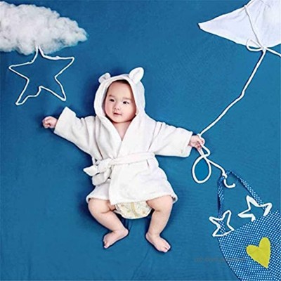 Heqianqian Baby Fotokleidung Baby Hundert Tage Kinder Fotografie Kleidung Alten Baby Vollmond Bademantel Art Foto Kleidung für Baby Girl und Baby Boy Color : White Size : 0-3 Months