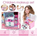 Mädchen Make-up Kit Mädchen So Tun Als Ob Sie Make-up-Set Spielen Waschbares Make-up-Set Kosmetik-Kit Spielzeug Mit Tragbarer Box Für Kinder Geschenke