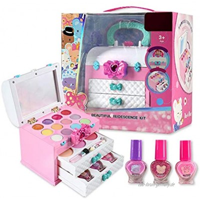 Ranana Kinder Makeup Set Makeup ， Mädchen Spielen Make Up Set Kosmetik Kit Spielzeug Mit Tragbaren Box Für Kinder Weihnachts Geburtstag