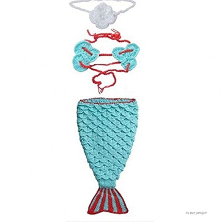 Soapow Neugeborenes Mädchen Fotografie Requisiten Baby Crochet Strickkostüm Outfits