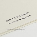 Angel & Dove ErinnerungsbuchOur Little Angel A5 in Geschenkbox elfenbeinfarben ein nachdenklicher Trottel für Babyverlust Fehlgeburt Totgeburt