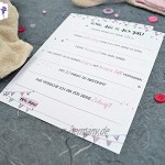 Feenstaub Babyparty Taufe 10 Gästebuch-Karten zum Ausfüllen mit Ratschlägen Wünschen rosa Mädchen