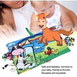 FOLOSAFENAR Baby-Stoff-Lesespielzeug kostenloses und sicheres Baby-Stoff-Buch für Kindertagsgeschenk für KindergeburtstagsgeschenkeFarm Cloth Book