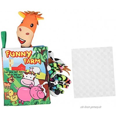 FOLOSAFENAR Baby-Stoff-Lesespielzeug kostenloses und sicheres Baby-Stoff-Buch für Kindertagsgeschenk für KindergeburtstagsgeschenkeFarm Cloth Book