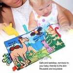 GUSTAR Baby Stoff Buch Baby Stoff Lesespielzeug Umweltfreundlich und recycelbar Verbessern Sie das Bewusstsein für Kindergeburtstagsgeschenke für KindertagsgeschenkJungle Cloth Book