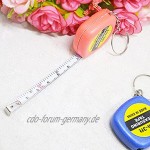 healthwen Niedliche 1 Meter Farbe Zufällige Schlüsselanhänger Schlüsselanhänger Werkzeug Beliebte Mini Maßband Tragbare Schlüsselanhänger