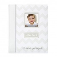 Little Pear Chevron Baby Buch Geschlechtsneutral Baby Erinnerungsbuch Grau weiß