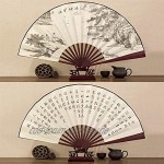 LOOEST Student im chinesischen Stil 25,4 cm 10 Zoll faltbar tragbar japanisch Eventail Hauptgeschenke ideal für Handheld-Geschenke Farbe: QINGFENG