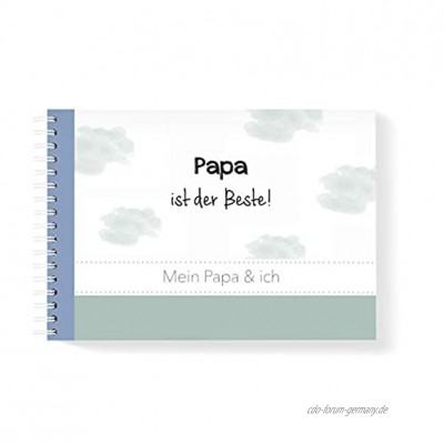 mintkind®"Mein Papa und ich" Buch zum Ausfüllen I Geschenk-Idee für den Papa I Erinnerungsbuch als Geschenk für den Vater zum Vatertag zum Geburtstag oder zu Weihnachten