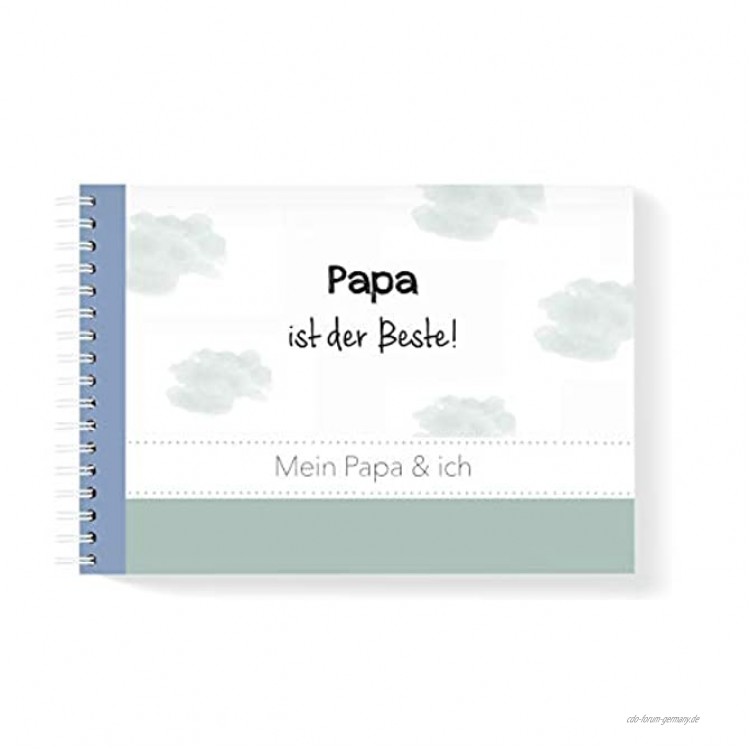 mintkind®Mein Papa und ich Buch zum Ausfüllen I Geschenk-Idee für den Papa I Erinnerungsbuch als Geschenk für den Vater zum Vatertag zum Geburtstag oder zu Weihnachten