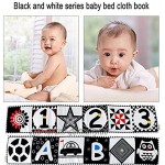 #N D Lernspielzeug doppelseitig schwarz und weiß für Neugeborene Bettspielzeug Wissens-Tuch Buch pädagogisch wertvoll