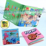 Sharplace Baby-Stoff-Bücher Cute Touch and Feel Crinkle Stoff Buch für Kinderwagen Spielzeug Kinder Kleinkinder Tiere