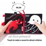 TONG Baby-Tuch-Buch Soft 3D Quiet Activity Book Sicher Biss Buch Early Childhood Intellektuelle Entwicklung Kinderweihnachts Geschenk Color : D