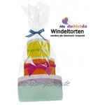 dubistda Windeltorte für Junge Cakebox blau Baby Geschenk zur Geburt Babyparty Taufe