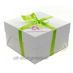 dubistda© Windeltorte CAKEBOX neutral für Jungen und Mädchen grün | Geschenk für Mädchen und Jungen zur Geburt Babyparty Babyshower grün