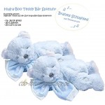 dubistda© Windeltorte Zwillinge Bärenbrüder inkl. 2x Teddybär Spieluhren | Geschenk für Zwillinge zur Geburt 50-teilig blau blau
