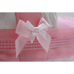 Kleine Windeltorte Windelwagen rosa für Mädchen mit Lätzchenkleine Prinzessin das perfekte Geschenk zur Geburt oder Taufe + gratis Klappkarte