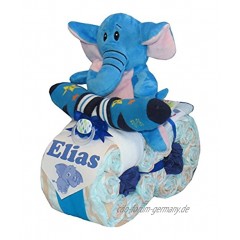 Windeltorte Windelmotorrad"Elefant" blau