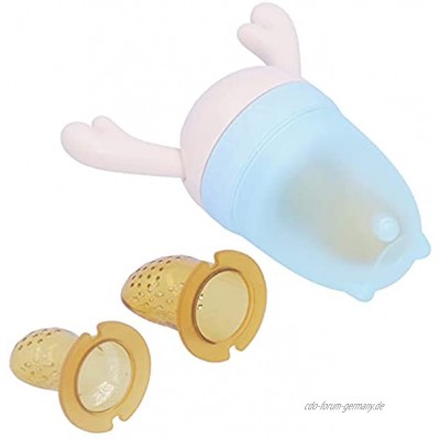 KAKAKE Silikon-Feeder lebensmittelechter Silikon-Safe und Feeder-Schnuller einfach zu demontieren und für BabysBlue