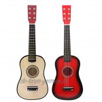 LIOOBO 23 zoll folk akustische gitarre musik instrument mini gitarre spielzeug für anfänger kinder musik liebhaber rot