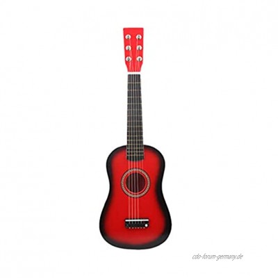 LIOOBO 23 zoll folk akustische gitarre musik instrument mini gitarre spielzeug für anfänger kinder musik liebhaber rot