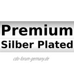 SILBERKANNE Kinderrassel Babyrassel Hantel L 10 cm Silber Plated versilbert in Premium Verarbeitung
