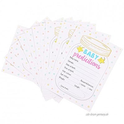 Toyvian 50Pcs Baby Dusche Beratung Und Wünsche Karten Baby Predicitions Und Beratung Karten für Baby Jungen Oder Mädchen Dusche Spiel 5. 1X7 Zoll