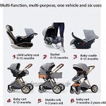 3 in 1 faltbare Kinderwagen-Reisesystem mit Autositz Easy Fold-Kinderwagen Fußbaum-Decke-Regenschutz-Rucksack Moskito-Net-Kühlkissen