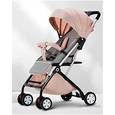 jiji Babywagen Buggy kann sitzen liegen ultraleicht zusammenklappbar tragbar einfacher Kinderwagen Babywagen Farbe: Rosa