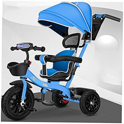 jiji Kinderwagen Kinderwagen für Kinder Dreirad Fahrrad 1-6 Jahre alte Kinderwagen drehbarer Sitz Fahrrad mit Markise Babykutsche Buggys Color : Blue