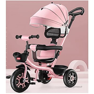 jiji Kinderwagen Kinderwagen für Kinder Dreirad unter 6 Jahre altes licht Fahrrad babyfahrrad Auto spaziergänger zusätzlich lagerung Infant Auto Buggy Color : Ville Powder