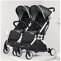 jiji Kinderwagen Twin Baby-Kinderwagen kann abnehmbares Säuglingswagen sitzen und liegen Buggys Color : Athens Black