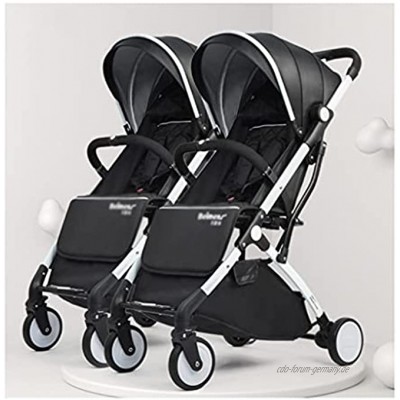 jiji Kinderwagen Twin Baby-Kinderwagen kann abnehmbares Säuglingswagen sitzen und liegen Buggys Color : Athens Black