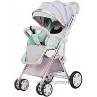 Kinderwagen für Neugeborenen leichter Kinderwagen schlanker und vielseitiger Klappwagen-Säugling vorbei Color : Green