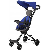 Leichter Baby-Regenschirm-Kinderwagen faltbarer Säuglingswagen-Kinderwagen mit Traggurt einfacher Säuglings-Sitztransfer Color : Blue