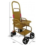 LOMJK Standardkinderwagen Baby-Kinderwagen Bambus und Rattan-Folding-Rattan-Stuhl Baby-Kinderwagen können sitzen und leichte Bambus gewebt Baby Kinderwagen Buggys Color : A