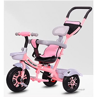 LOMJK Standardkinderwagen Kinderwagen Dreirad 1-5 Jahre altes Fahrrad Baby Infant Kinderwagen Fahrrad Kind Kinderwagen Kinderwagen Säuglingsauto Baby Kinderwagen Buggys Color : Pink Luxury