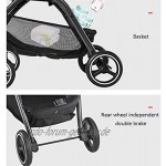 QIFFIY Kinderauto Tragbare Kinderwagen Faltbare Leichtgewichtler Baby-Buggy-Land auf Flugzeug-Kinderwagen Pram Can Can Lie Sit Kinderwagen Kinderwagen Color : C
