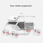 WECDS-E Kinderwagen Kinderwagen Doppelkinderwagen Abnehmbarer ultraleichter tragbarer klappbarer Kinderwagen mit Moskitonetz-Handschlaufe Zwillingskinderwagen Color : A