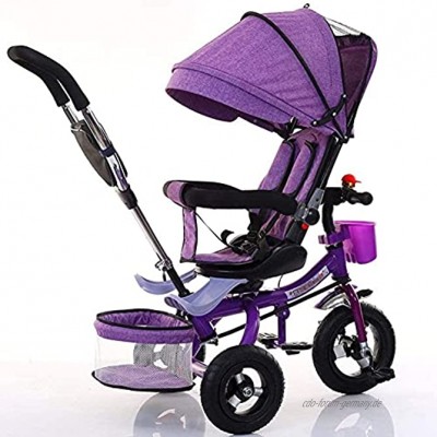Kinderwagen für Neugeborene Dreirad-Fahrrad-Leichter Kinderwagen kompakte Klapplegierungs-Bassinet-Mädchen und Jungen Kleinkind Neugeborenenwagen UV-Schutz-Baldachin passend von der Geburt